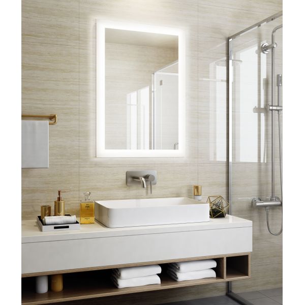 Touch Sensor Smart Led Bathroom Mirror Erosion Resistant Power Saving