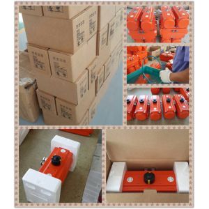 Double action and spring return 1/4 turn pneumatic rotary actuator for butterfly