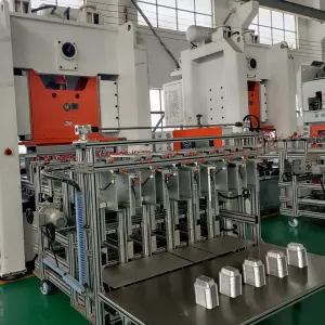 Fully Automatic 12000 Pcs/h Capacity Aluminium Foil Container Production Line