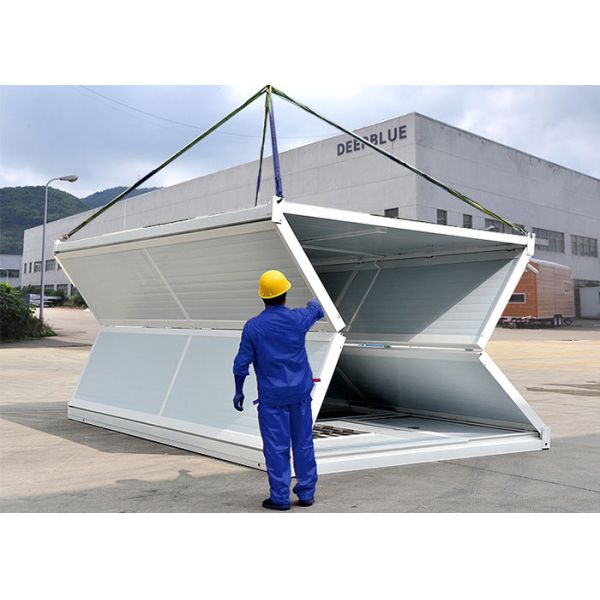 Quality Cheap 20FT 40FT Prefab Foldable Flat Pack Modular Folding Container House As Emergency Shed for sale