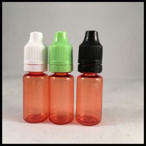Red Smoke Oil Dropper Bottle , 10ml Plastic Dropper Bottles Acid Base Resistance
