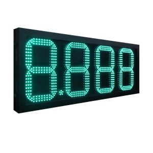 Fuel Station Pylon Sign LED Display with 8 Digit Height and TCP/IP Communication