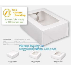Wholesale custom Paper Cookies packing Cake Box with PVC window,Wholesale