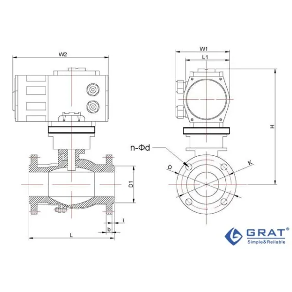 Exd II Bt4 Explosion-Proof Flanged Electric Ball Valve