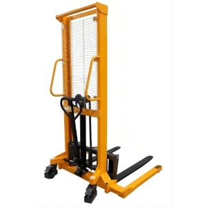 Straddle Hand Pallet Stacker , Manual Platform Stacker 1000kg