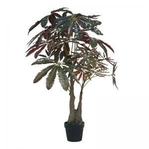China 120cm Artificial Potted Floor Plants Green Simulated False Aralia Tree For House Decor on sale