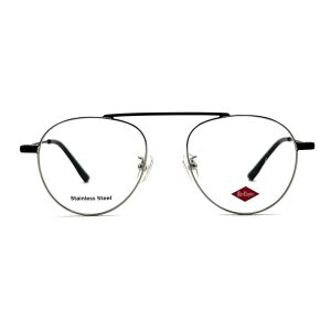FM7115 Womens Stainless Steel Optical Metal Frames With Round Frame Shape 50-19