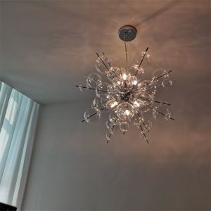 Nordic Led Home Decoration Chandelier Modern Sea Urchin Dandelion Glass Ball