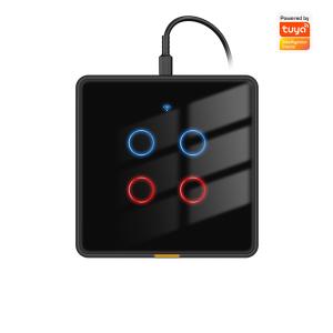 Wholesale Tuya WiFi Touch Wall Switch Type C, EU Standard, RF433, 110-240V, with Timer and Voice Control, Compatible with Alexa and Google Home for Smart Home from china suppliers