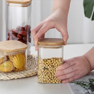 Bamboo Wooden Lid for Airtight Glass Jars Customizable