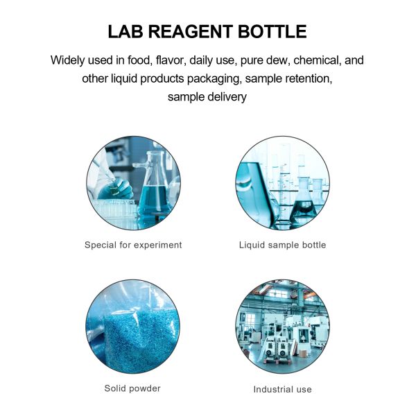HDPE Translucent Plastic Chemical Reagent Bottle Laboratory Plastic Containers 1L