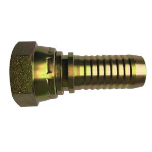 China 22611 Bsp Female Hydraulic Hose Fittings 60° Cone Siver Golden with Carban Steel on sale