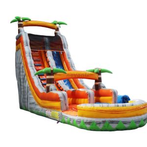 18ft Tropical Fiesta Breeze Inflatable Water Slide Easy to Set Up for Kids and