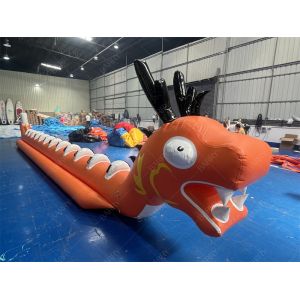 Water Toys Game Sea Dragon Shape Single Tube 12 Persons Inflatable Banana Boat