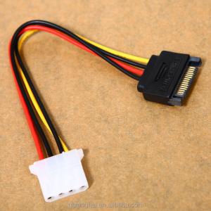 Wholesale HOT ST 15-pin Male Power Cable to Molex IDE 4-pin Female Power Drive Adapter from china suppliers