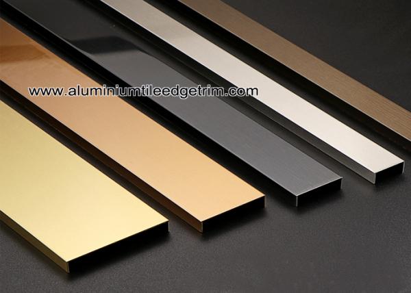 Mirror Black / Rose Gold Stainless Steel Inlay Groove U Patti / U Profiles