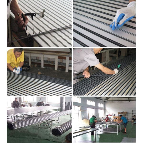 PP Material Bronze Aluminum Alloy Frame Entrance Floor Mat Remove Dirt Anti Slip Carpet