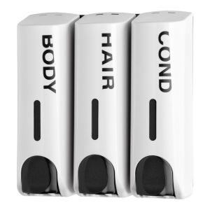 3 x 350ml Manual Triple Application Liquid Soap Dispenser