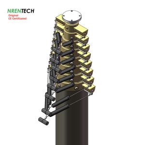 15m lockable pneumatic telescopic mast 30kg payloads 2.8m closed height for