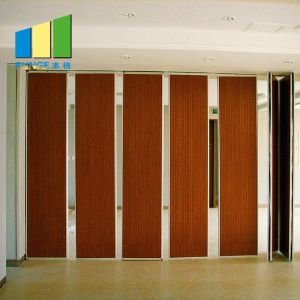 Interior Temporary Sound Proof Partition Wooden Folding Door Partition For