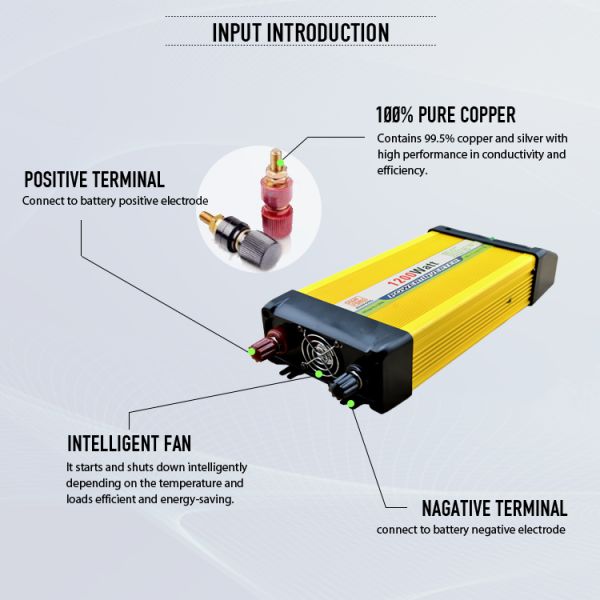 HANFONG Off Grid Solar Inverter Hot Sale Power Inverter 1200W Hot sale 12v-230v DC to AC home use portable best
