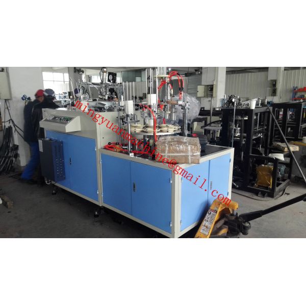 Full Auto Paper Cup Sleeve Covering Machine High Efficiency 2 Years Warranty