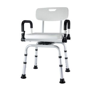Adjustable Armrests Disabled Shower Seat 360 Degree Swivel Shower Seat With