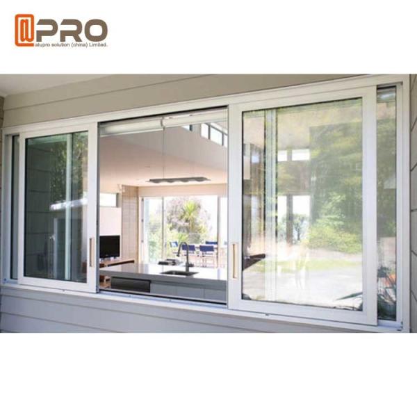 Quality Custom Made Double Glazed Aluminium Sliding Windows Horizontal Opening Pattern sliding window track system for sale