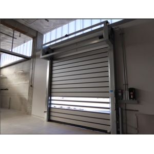 Aluminum Transparent High Speed Spiral Door Safety Efficiency With PLC Control