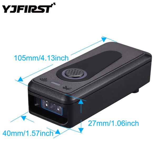 Mini Pocket Barcode Scanner Bluetooth Handheld Reader Support Mobile Phone & 1D/2D QR Scanning