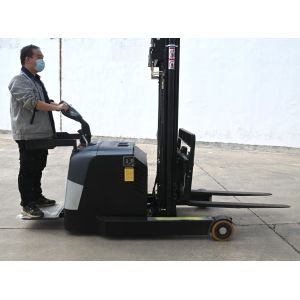 CE Approved Battery Reach Truck , Stand Up Reach Forklift 1.2 Tons