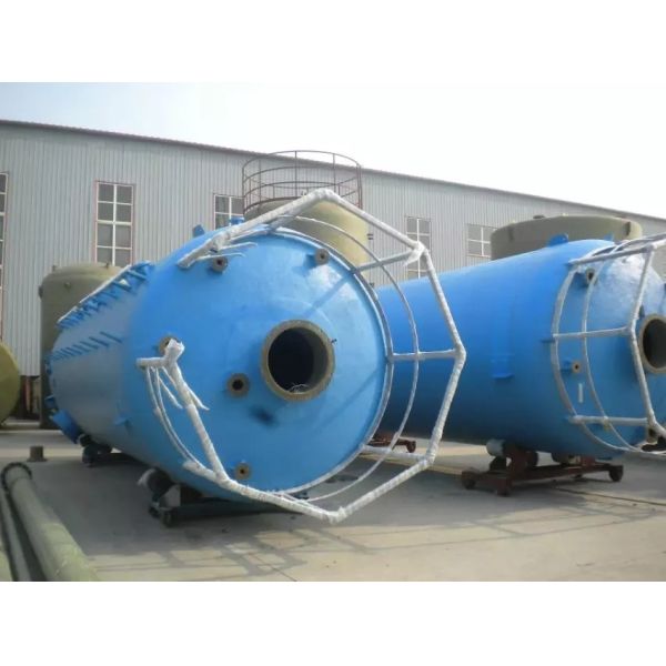 1400mm Green FRP Horizontal Tank 1200 Gallon For Finely Processed Underground