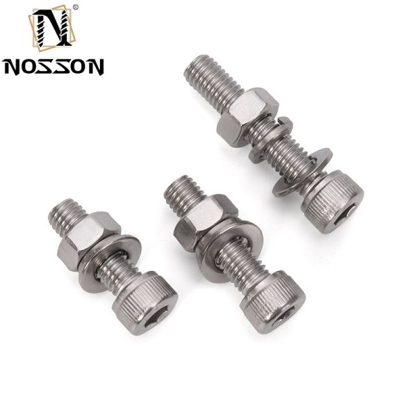 Oval Head Metric M1.6 M2 M3 M4 M5 M6 DIN912 Hexagonal Socket Stainless Steel Screw/Bolt Nut And Washer