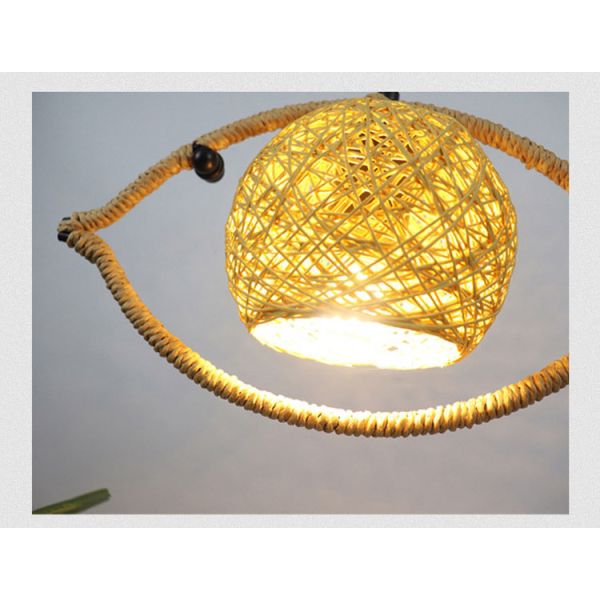 Fish Shaped Rattan Woven Hotel BarLamp Creative Chinese Style Retro lamp(WH-WP-89)