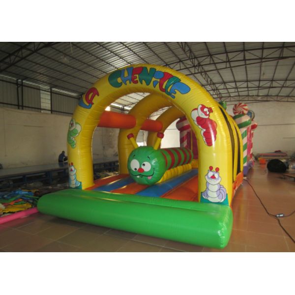 Kids inflatable bounce house with caterpillar inside hot arch modeling