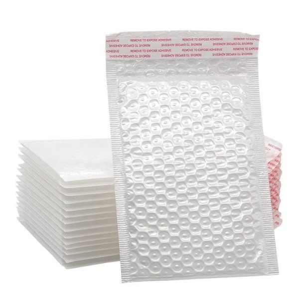 White Plastic Pearlescent Film Bubble Mailing Bag Self-Adhesive Waterproof