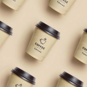 Customize Logo Disposable Biodegradable Coffee Paper Cup Double Ripple Wall
