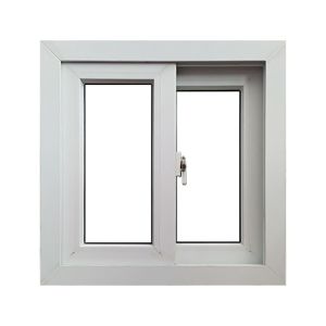 PVC Plastic UPVC Double Glass Horizontal Slide Window