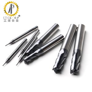 TiAlN Coating Tungsten Carbide CNC Milling Cutters HRC 58