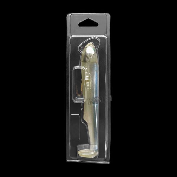 6 Cavity Disposable PVC Custom Fishing Lure Packaging Hinge Clamshell