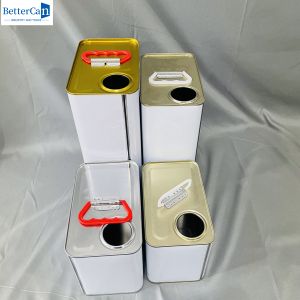 China 250ML Paint Packaging Material 5 Liter Metal Cans With Plastic Cap Tin Cans Package on sale
