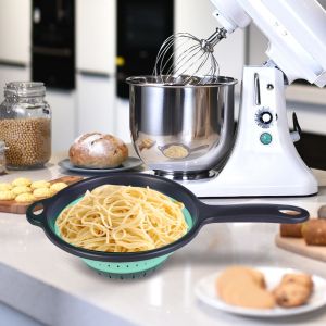 Reusable Silicone Collapsible Colander Vegetable Strainer Portable