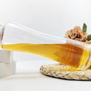 Acid Etch Unique Design 375ml Clear Glass Wine Bottle Irregular Cylindrical