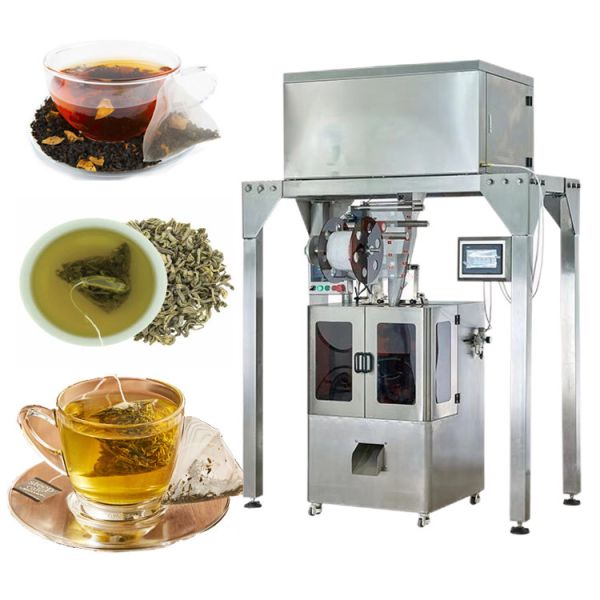 Pyramid Tea Bag Packing Machine Nylon Non Woven Triangle Tea Bag Packaging