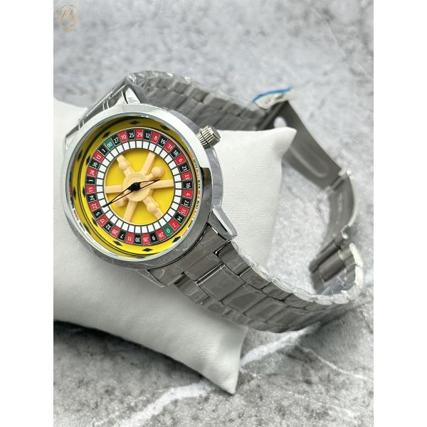 Factory Wholesale Colorful Rotating Table Fashion Watch With Stainless Steel Strap