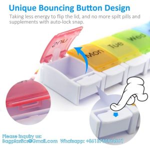 Extra Large Weekly Pill Organizer, 7 Days Pill Case Travel Daily Pill Box
