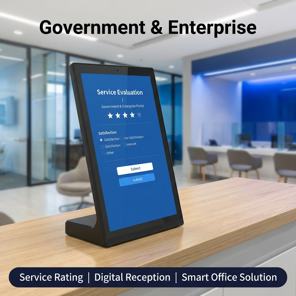 Smart Desktop Digital Signage Display with Touch Screen & Face Recognition Camera