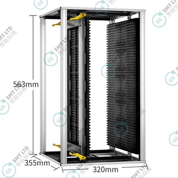 Quality SMT Loading And Unloading Rack 355*320*563mm with 5 Pieces Assembled Side Panel Structure for sale