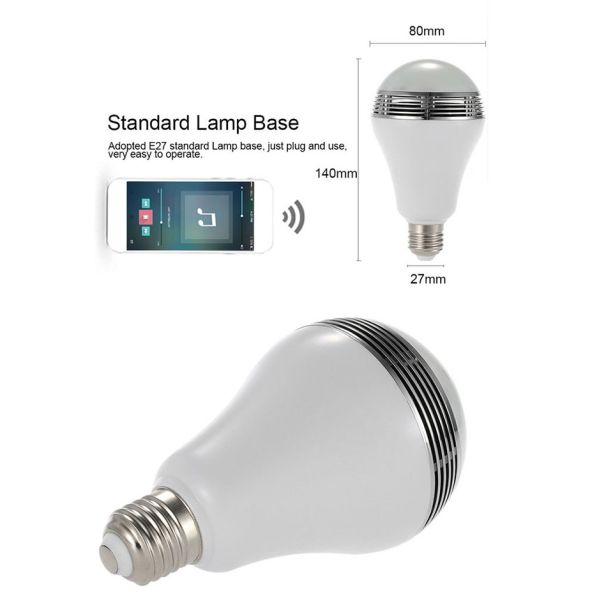 Wireless Color Changing LED Lamp Speaker D80*H135 Mm With Remote Controller