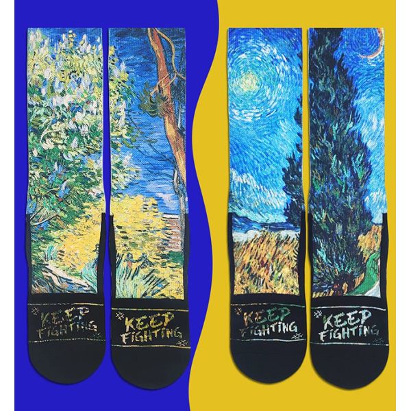 Blank Polyester Sublimation Printed Socks Digital Printed Socks Custom